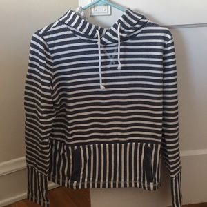 J crew striped hoodie